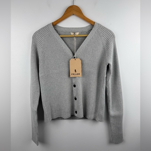Feller Sweaters - NWT Feller Women‎ Olivia Ribbed Cardigan Size XS/S